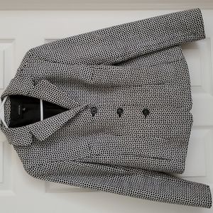 Jones Wear Women's Black and White Blazer Coat Jacket Size 10